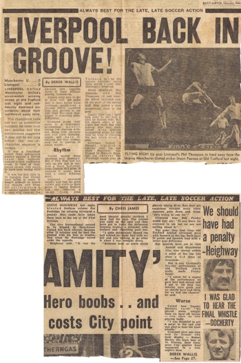 Referee Pat Partridge fails Heighway - 16 February 1977