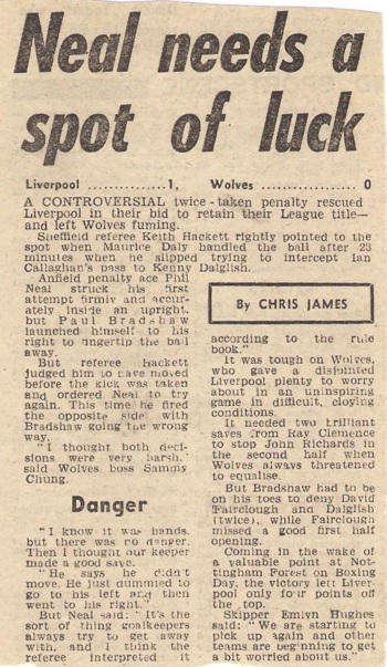 Neal needs a spot of luck - 27 December 1977