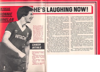 He's laughing now! - A rising star in focus in the match programme in 1981