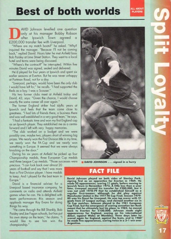 Best of both worlds - LFC match programme in 1994