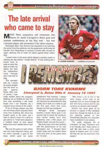 The game I remember - Bjørn Tore Kvarme