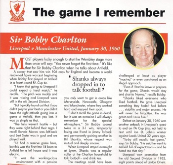 The game I remember - Bobby Charlton