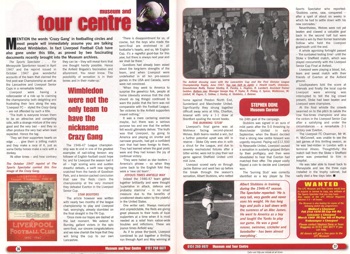 Stephen Done's column in Liverpool's match programme - The Crazy Gang
