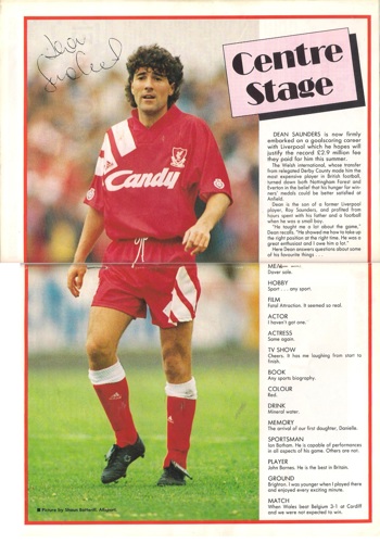 Dean Saunders takes centre stage - LFC match programme