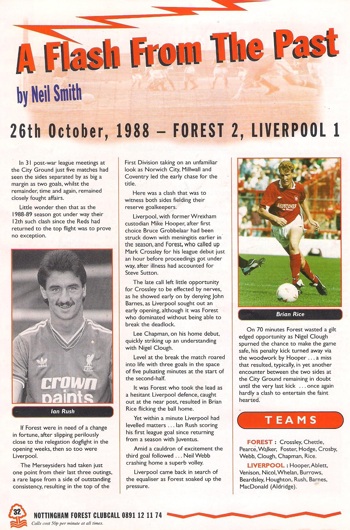 A Flash from the past - Anfield Review