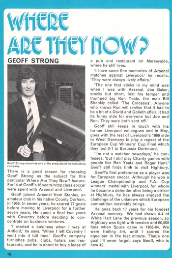 Where are they now - Liverpool match programme