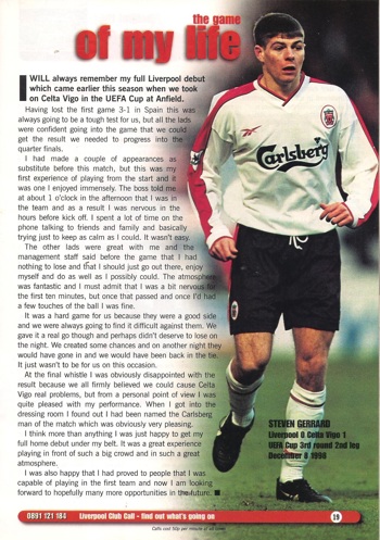 The game I remember - Steven Gerrard