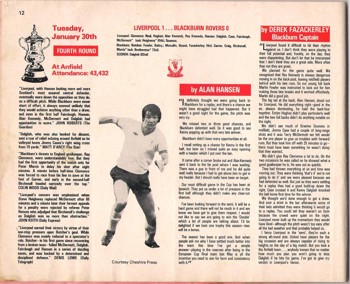Review of match against Blackburn on 30 January 1979