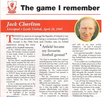 The game I remember - Jackie Charlton