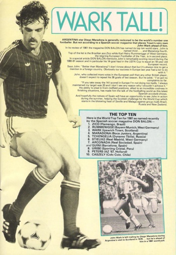 Wark tall! - LFC match programme 1981