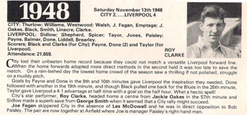 Match programme feature