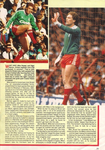 In profile in LFC match programme 1989