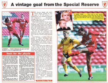 A vintage goal from the special reserve Patrik Berger