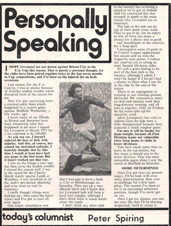 Personally Speaking - Anfield Review