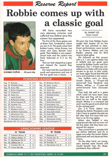 Robbie comes up with a classic goal in reserve