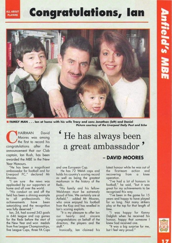 An MBE for Rushie - Anfield Review