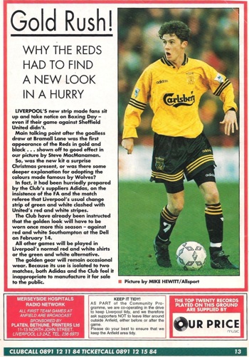 26 December 1993 - First game in gold