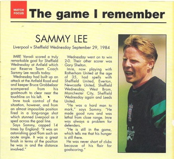 The game I remember - Sammy Lee