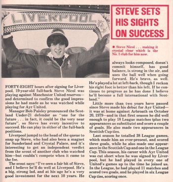 Steve Nicol sets sights on success