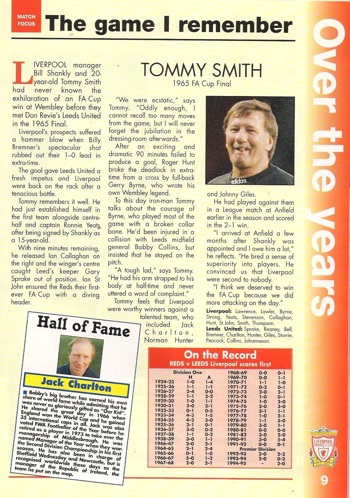 The game I remember by Tommy Smith