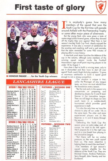 First taste of glory - 1996