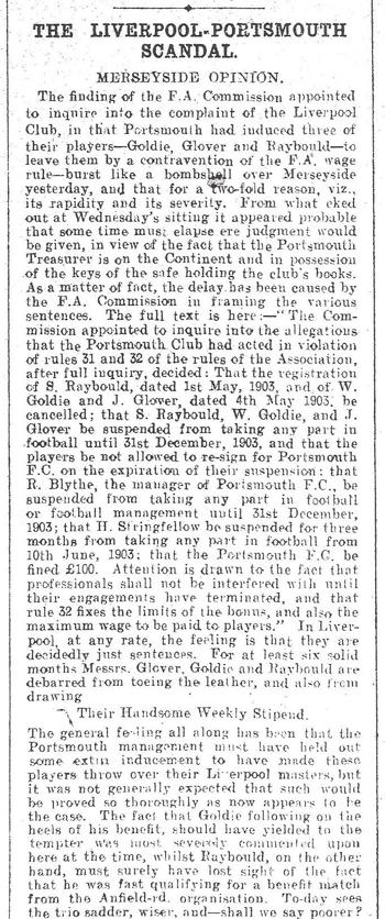 The Pompey scandal - 13 June 1903
