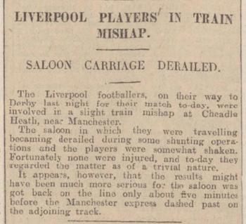 Liverpool players were in immediate danger when they travelled to the match