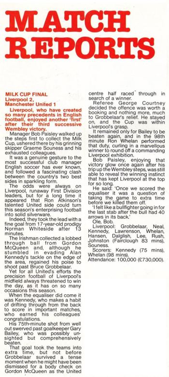 Fan club magazine report