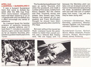 Match report in Fan club magazine