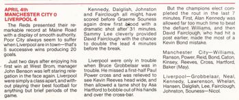 Match report in Fan club magazine