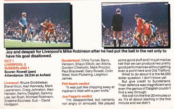 Captain's and boss's view in fan club magazine