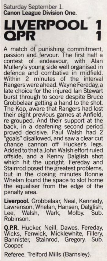 Fan club magazine report