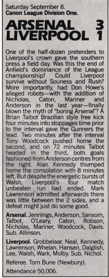 Fan club magazine report