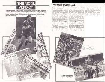 Nicol's verdict in the Liverpool fan club magazine