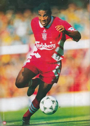 John Barnes poster in the LFC Magazine