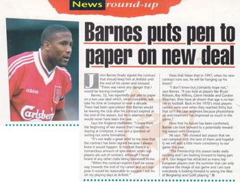 Barnes signs new two-year deal - LFC Matchday Magazine 1995/96