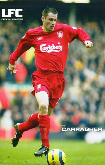Jamie Carragher poster in LFC Official Matchday Magazine