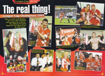 The Coca Cola Cup win celebrated in the LFC Magazine