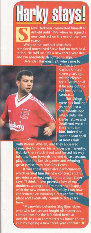 Harkness signs three-year deal - LFC Matchday Magazine 1995/96