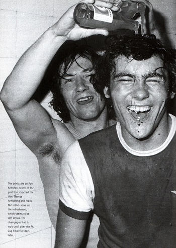 Ray's beaming smile says it all - celebrating the FA Cup final win over Liverpool!