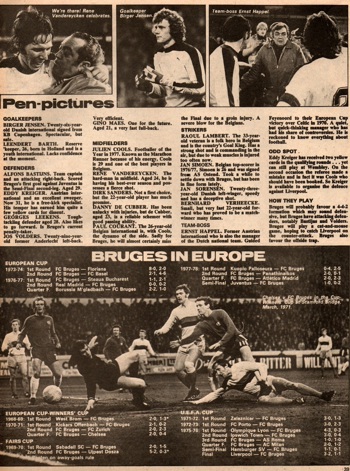 Shoot! pen pics of Bruges players