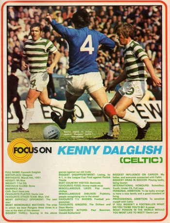 Focus on Celtic's star Kenny Dalglish