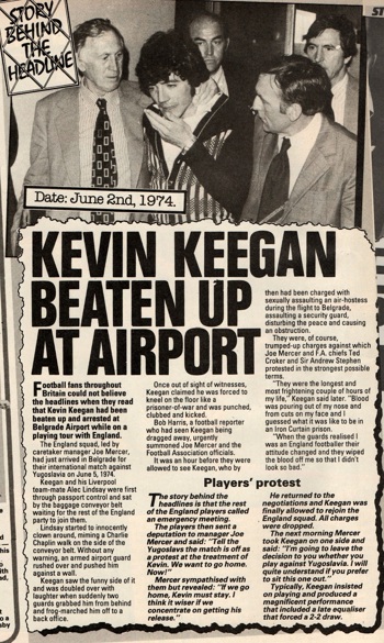 Keegan beaten up at airport in 1974