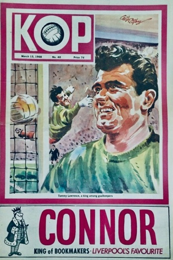 Tommy Lawrence On Cover Of Kop Magazine