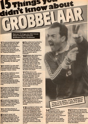 15 things you didn't know about Bruce Grobbelaar