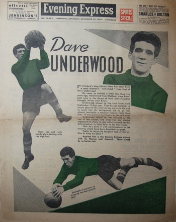 Dave Underwood on the cover of the Evening Express