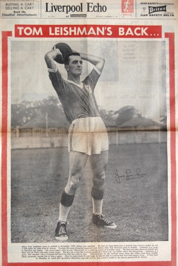 Leishman on the cover of the Liverpool Echo