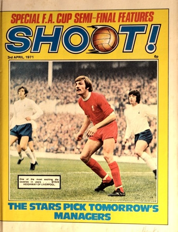 Heighway on the cover of Shoot! on 3 April 1971