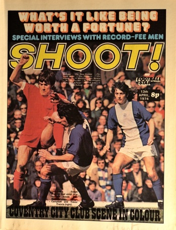 Emlyn Hughes on the cover of Shoot!