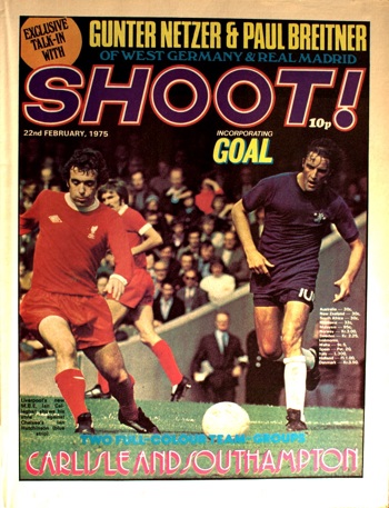 Callaghan on the cover of Shoot! on 22 February 1975